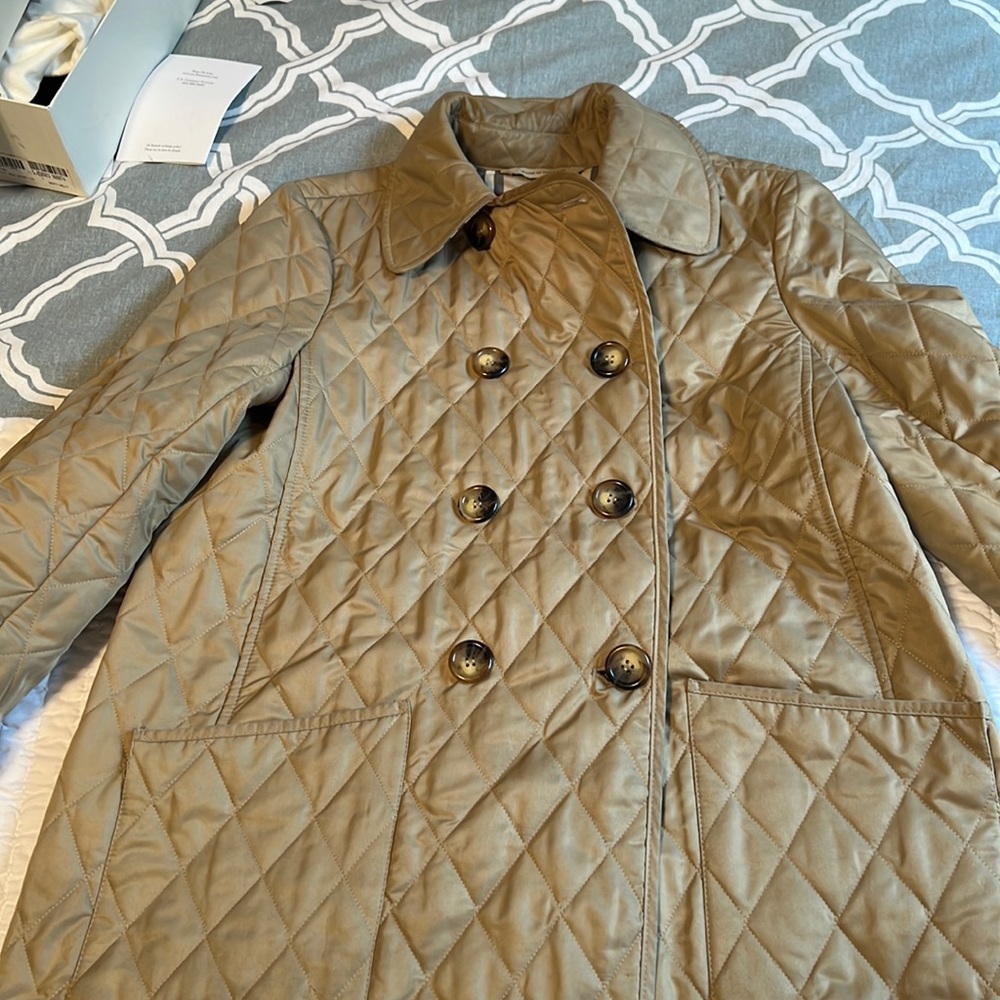 Burberry Quilted Double Breasted Peacoat - size Medium